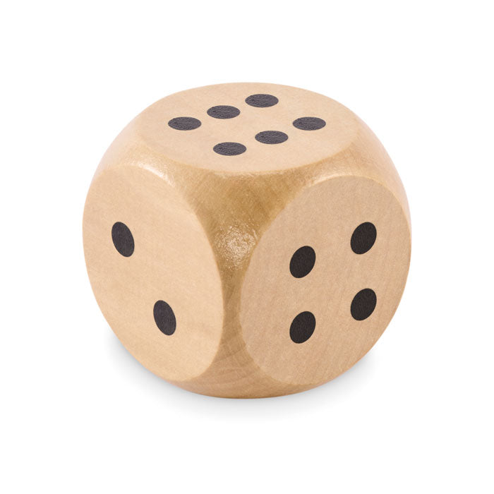 Branded Schima Wood Dice - 5cm without branding