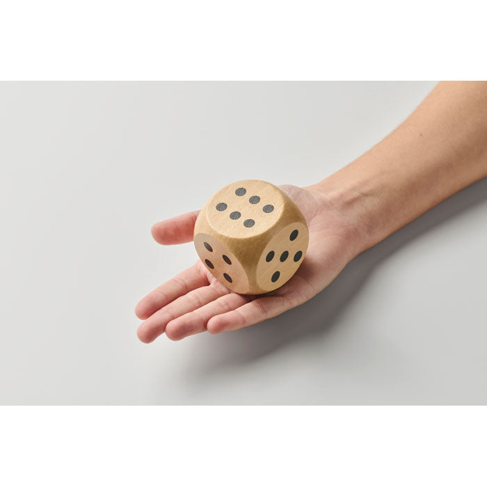 Branded Schima Wood Dice - 5cm without branding