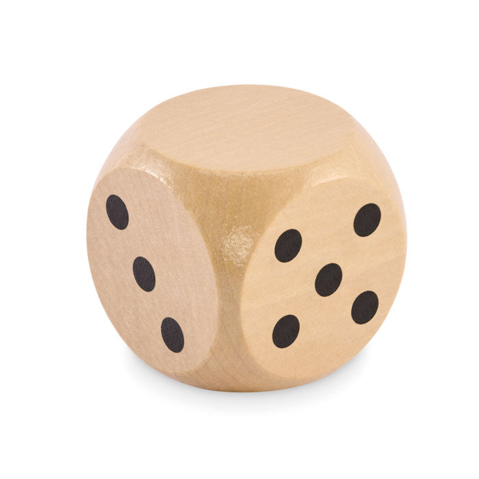 Branded Schima Wood Dice - 5cm without branding