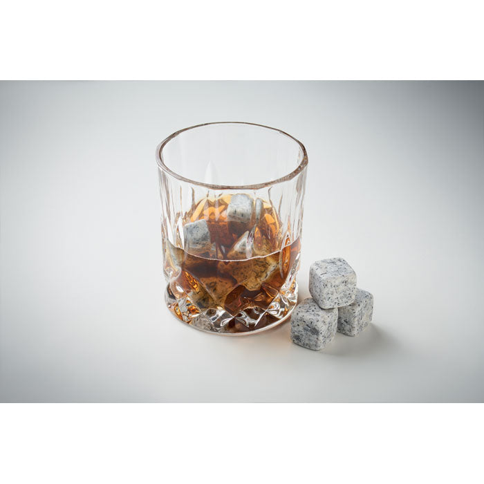 Branded 9 Stone Ice Cube Set in Pine Box without branding