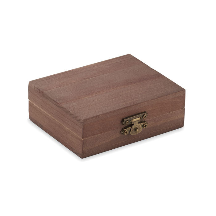 Branded 9 Stone Ice Cube Set in Pine Box without branding