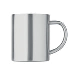 Branded Double Wall Steel Mug - 260ml without branding