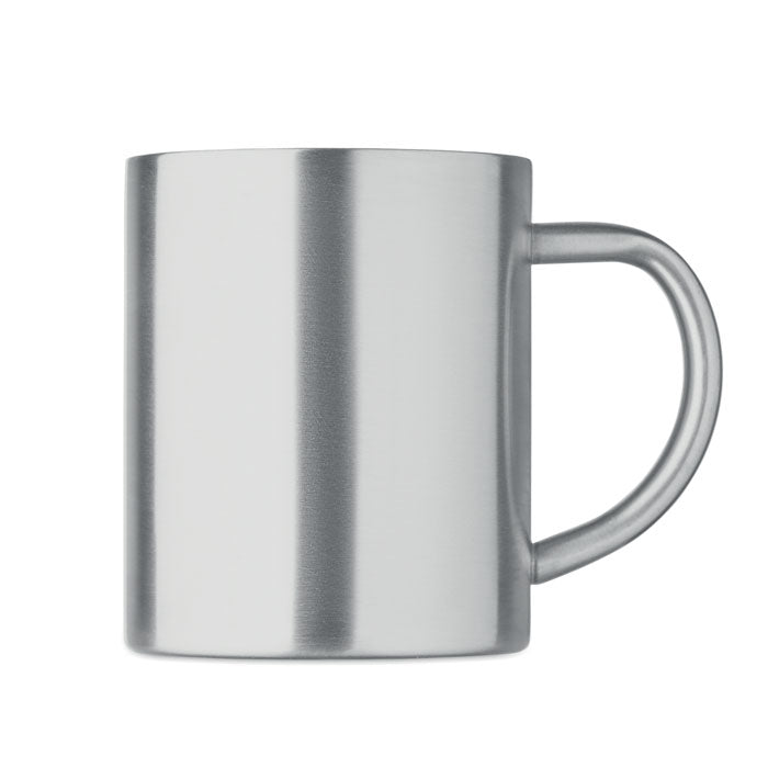 Branded Double Wall Steel Mug - 260ml without branding