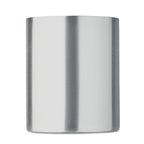 Branded double wall steel mug, side view