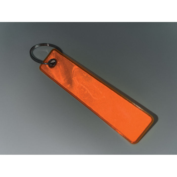 Branded Reflective Remove Before Flight Key Ring in PVC without branding