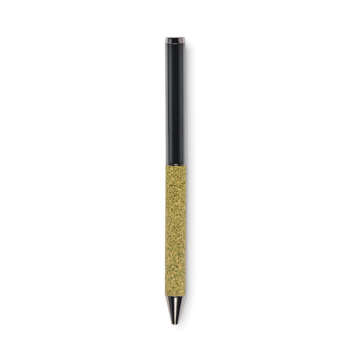 Branded Twist Pen with Tea Ground and Cork Barrel without branding