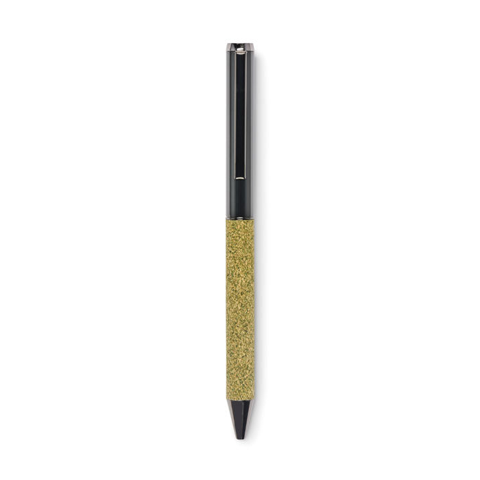 Branded Twist Pen with Tea Ground and Cork Barrel without branding