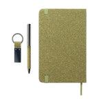 Branded Eco A5 Notebook, Pen & Keyring Gift Set without branding