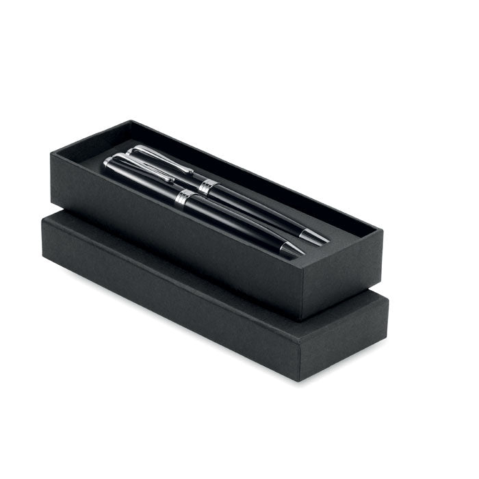 Branded recycled steel pen and roller set