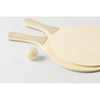 Branded Wooden Beach Racket and Game Set without branding