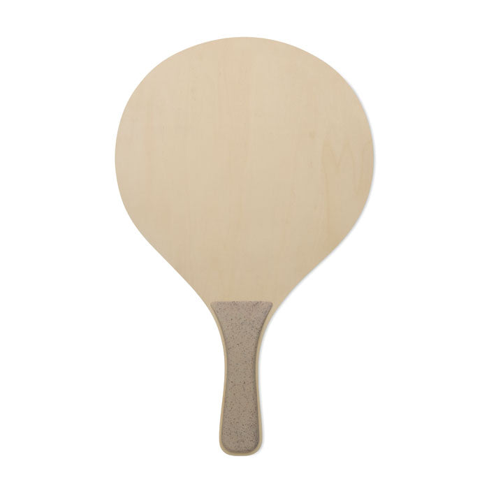 Branded Wooden Beach Racket and Game Set without branding