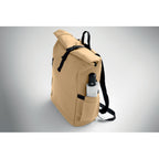 Branded Rolltop Laptop Rucksack 600D in use