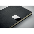 Branded A5 Soft PU Notebook with Metal Detail without branding