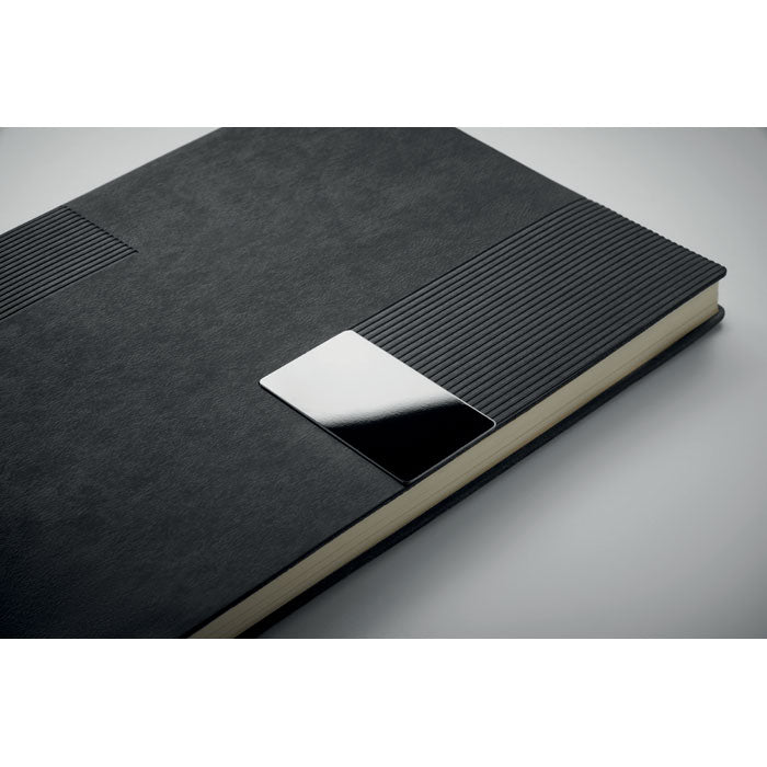 Branded A5 Soft PU Notebook with Metal Detail without branding