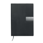 Branded A5 Soft PU Notebook with Metal Detail without branding