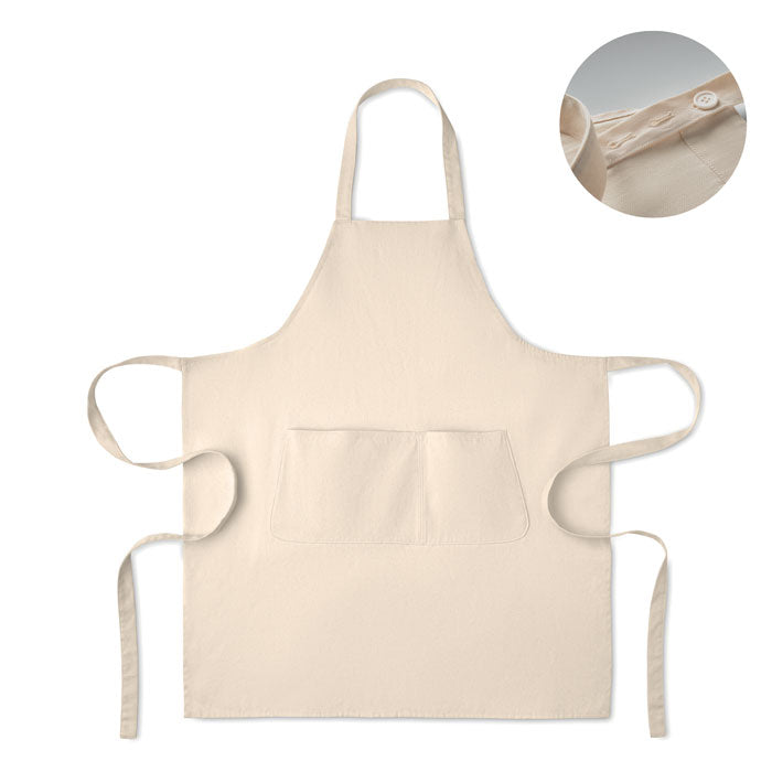 Branded Organic Cotton Bib Apron 240gsm
