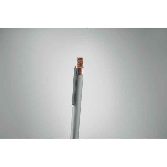 Branded Recycled Aluminium Pen with Cork Button without branding