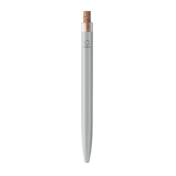 Branded Recycled Aluminium Pen with Cork Button without branding