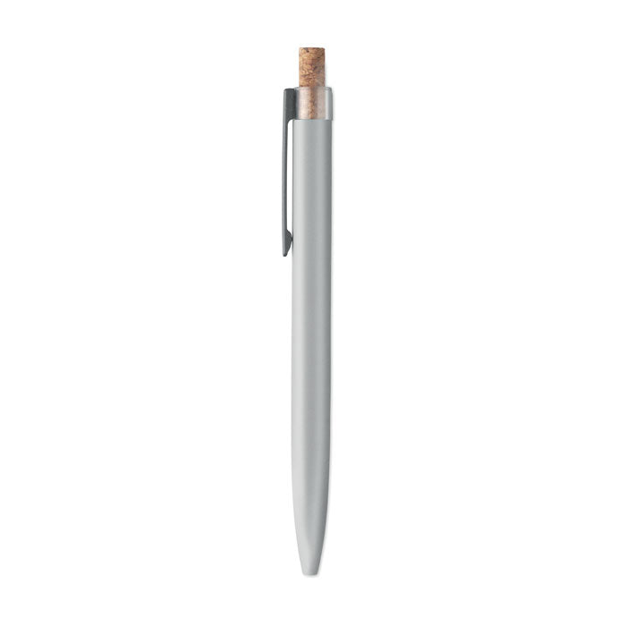 Branded Recycled Aluminium Pen with Cork Button without branding