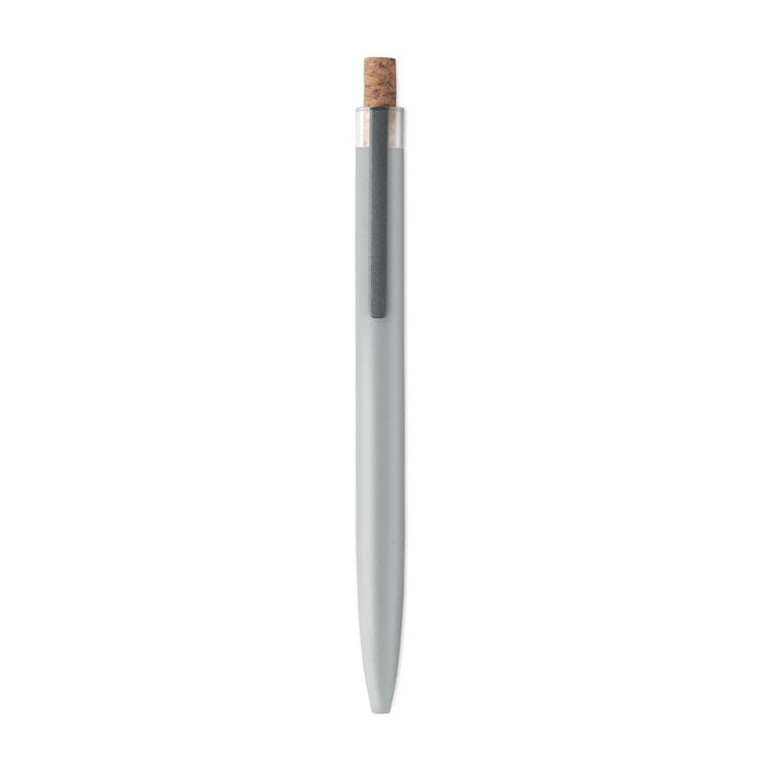 Branded Recycled Aluminium Pen with Cork Button without branding