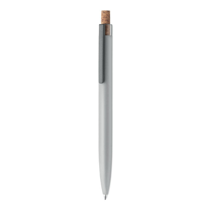 Branded recycled aluminium pen with cork button
