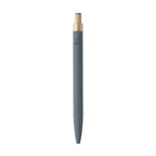 Branded Recycled Aluminium Pen with Bamboo Button and Colour Detail without branding