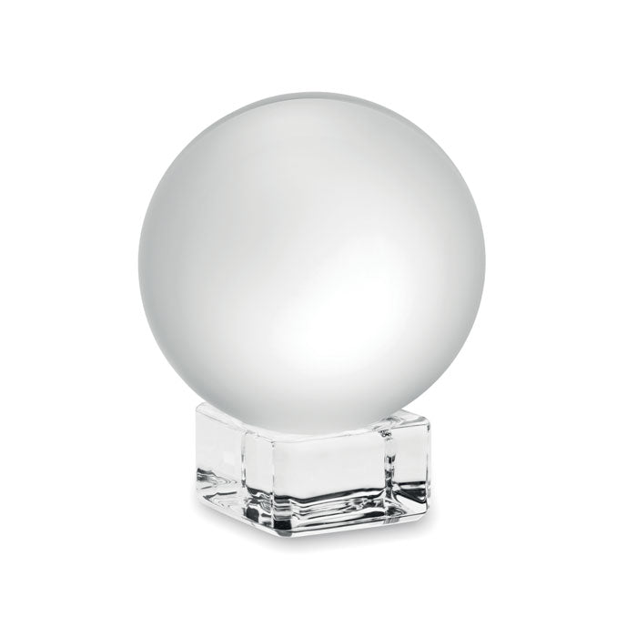 Branded Glass Round Award with Base without branding