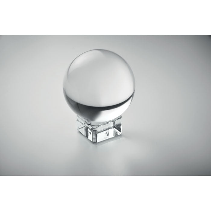 Branded Glass Round Award with Base without branding