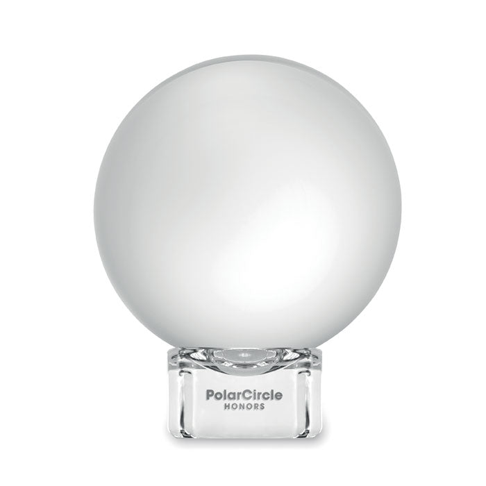 Branded Glass Round Award with Base