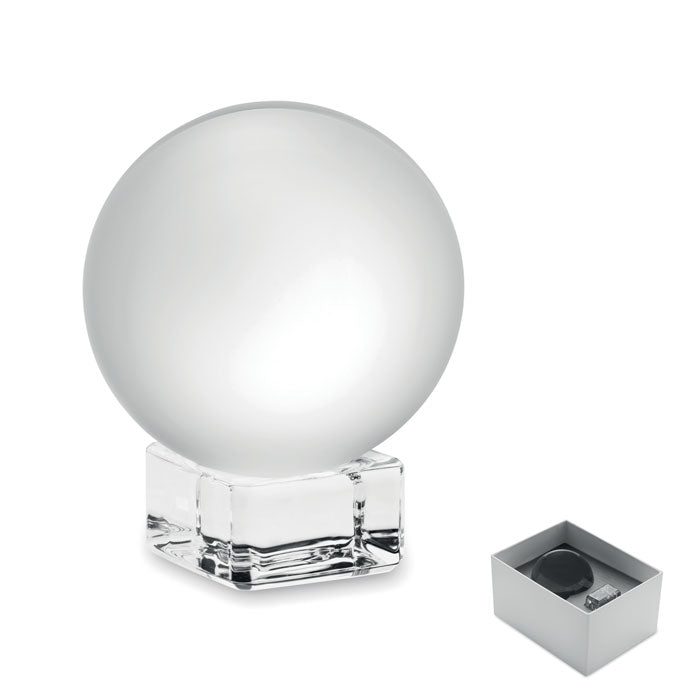 Branded Glass Round Award with Base