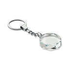 Branded Glass Round Award Key Ring without branding