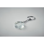 Branded Glass Round Award Key Ring without branding