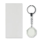 Branded Glass Round Award Key Ring without branding