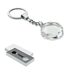 Branded Glass Round Award Key Ring