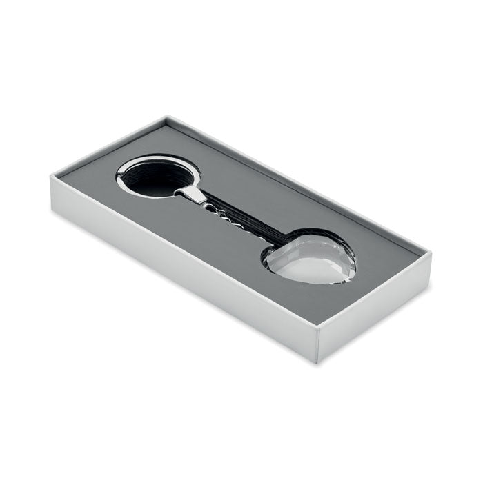 Branded Glass Heart Award Key Ring without branding