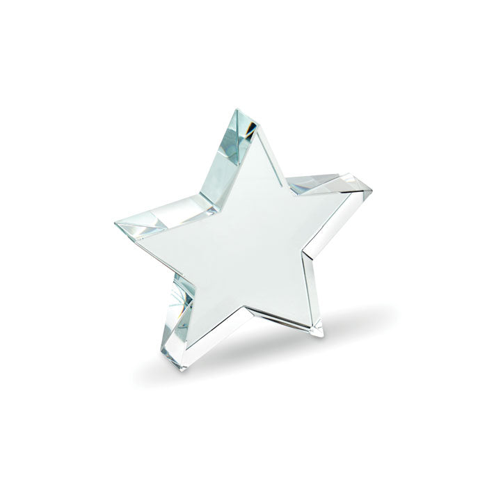 Branded Glass Star Award without branding