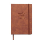 Branded A5 Smokey Hard PU Cover Notebook in Brown