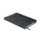 Branded A5 Smokey Hard PU Cover Notebook in Black