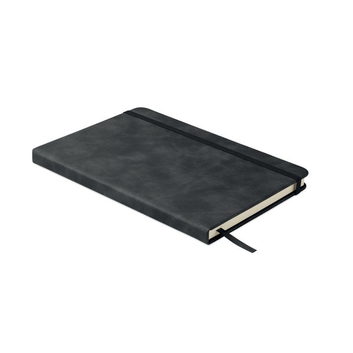 Branded A5 Smokey Hard PU Cover Notebook in Black