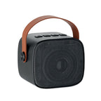 Branded Recycled ABS Wireless Speaker with PU Handle in Black