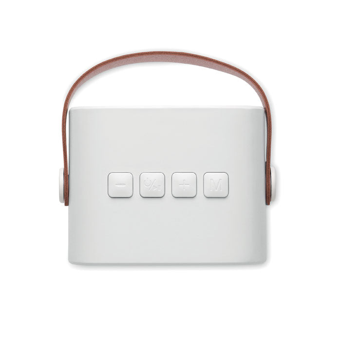 Branded Recycled ABS Wireless Speaker with PU Handle without branding