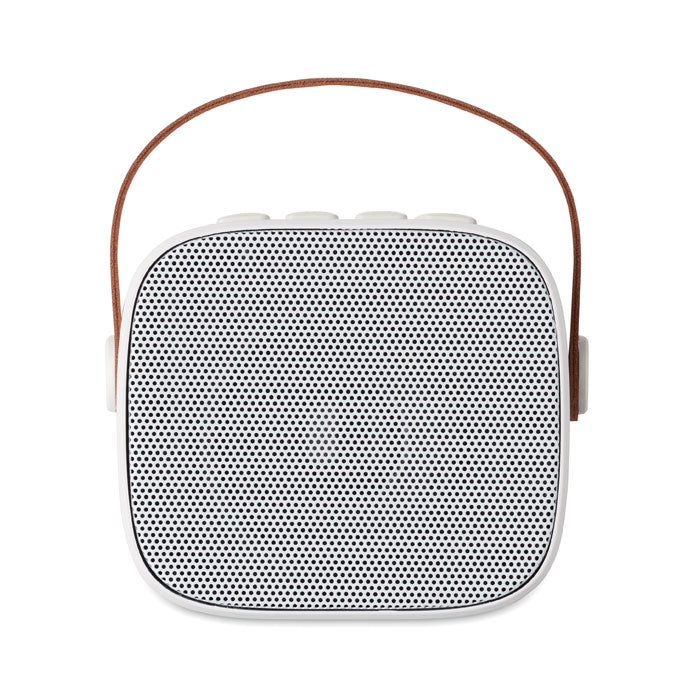 Branded Recycled ABS Wireless Speaker with PU Handle without branding