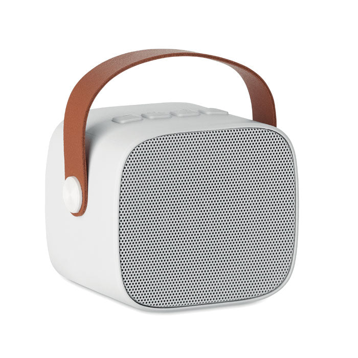 Branded Recycled ABS Wireless Speaker with PU Handle