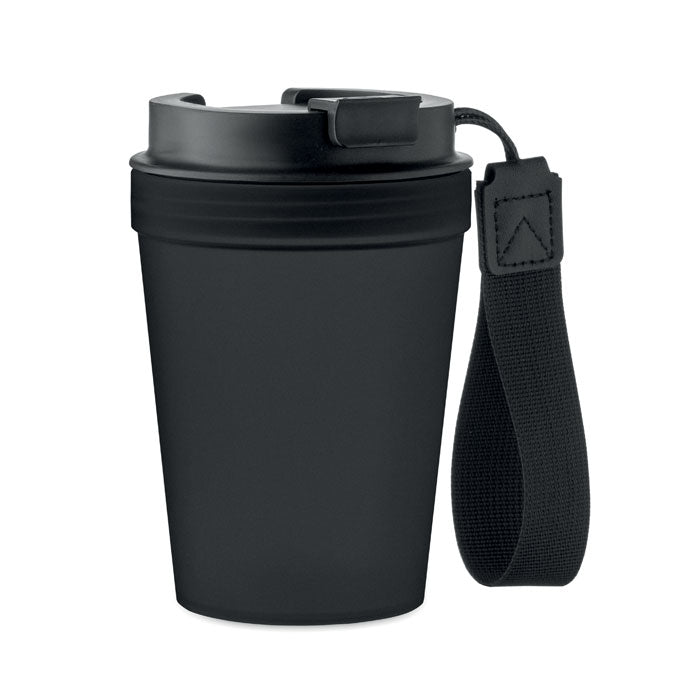 Branded PP Tumbler with Strap in Black