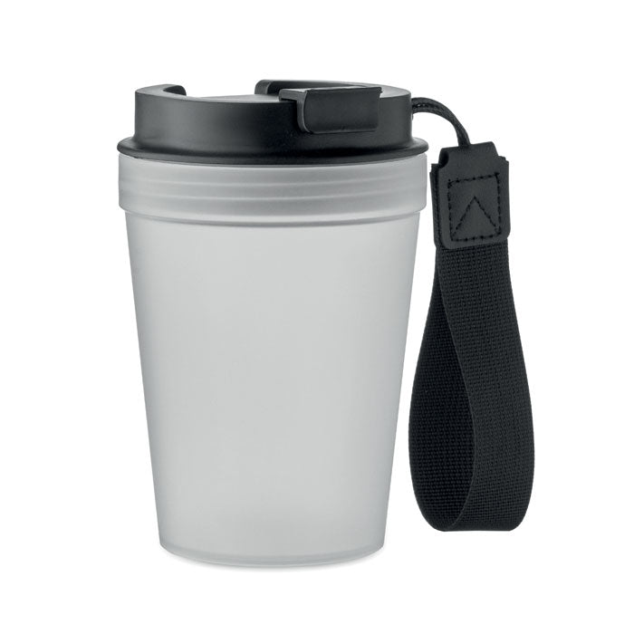 Branded PP Tumbler with Strap in White