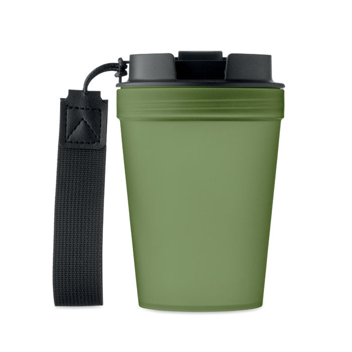 Branded PP tumbler with strap, alternate view