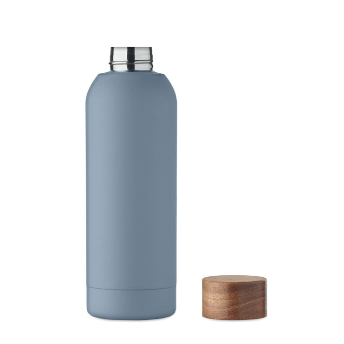 Branded recycled steel bottle, open