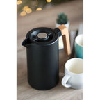 Branded insulated vacuum jug, in use