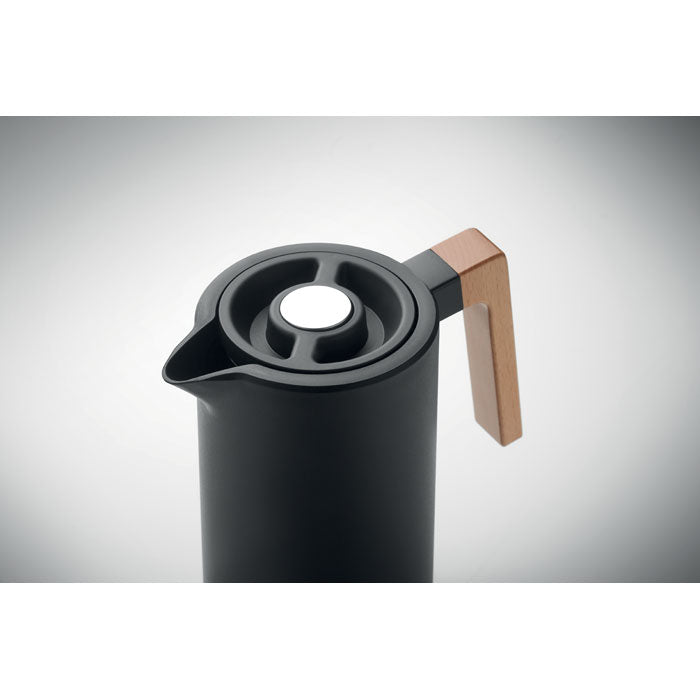 Branded Insulated Vacuum Jug with Wooden Handle without branding