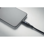 Branded 100W Charging Cable with LED Display in use